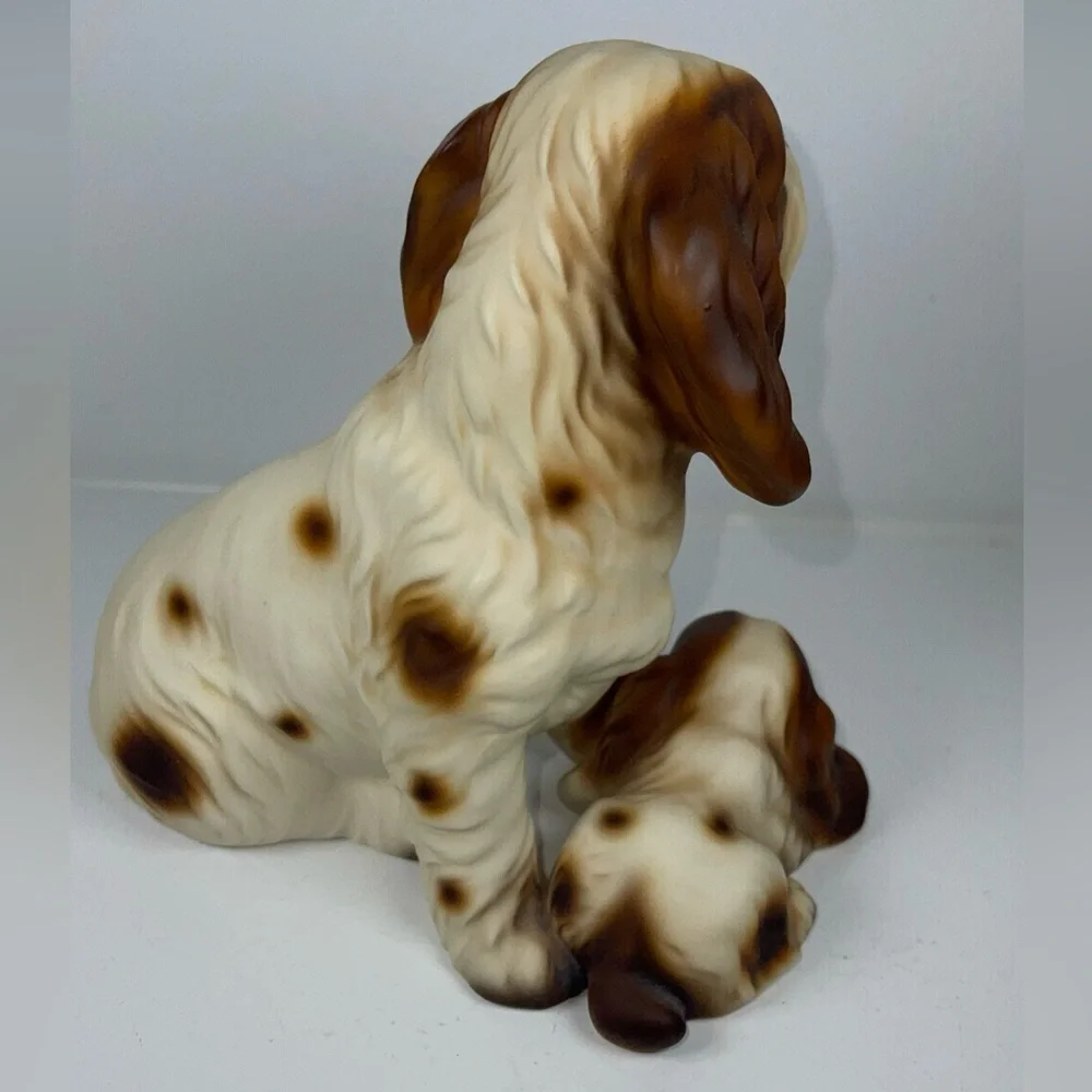 Harvey Knox Vintage rare all ceramic springer spaniel‎ dogs figurine-mid century